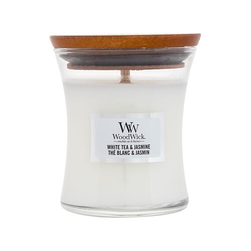 Vonná svíčka WoodWick White Tea & Jasmine 85 g