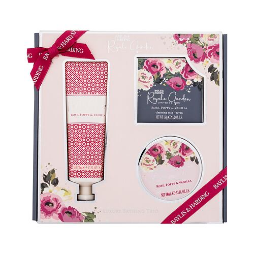 Sprchový krém Baylis & Harding Royale Garden Luxury Bathing Trio 130 ml poškozená krabička Kazeta