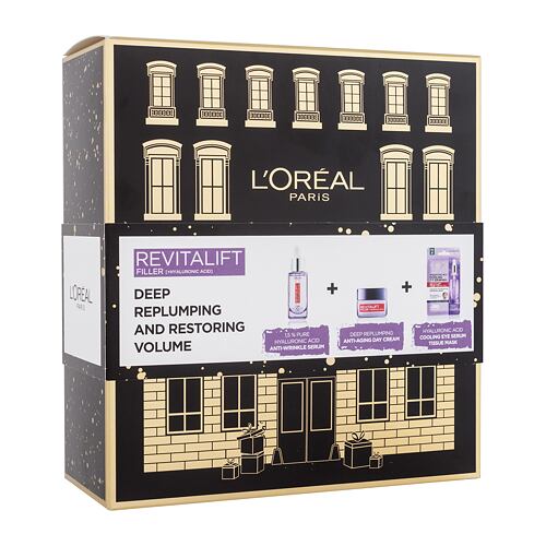 Denní pleťový krém L'Oréal Paris Revitalift Filler HA Deep Replumping And Restoring Volume 50 ml poškozená krabička Kazeta