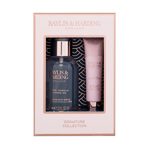 Tělový sprej Baylis & Harding Jojoba, Vanilla & Almond Oil Signature Collection 95 ml poškozená krabička Kazeta