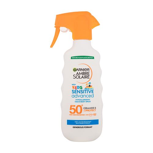 Opalovací přípravek na tělo Garnier Ambre Solaire Kids Sensitive Advanced Spray SPF50+ 270 ml