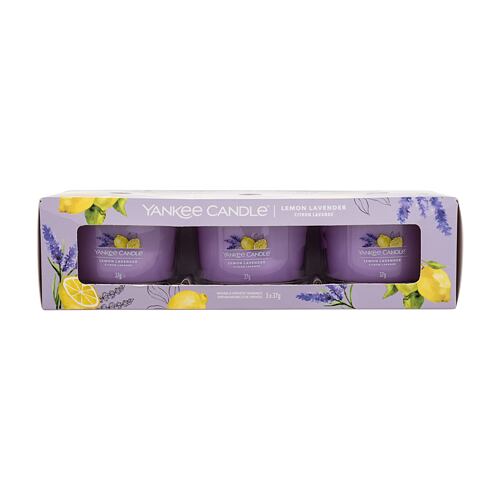 Vonná svíčka Yankee Candle Lemon Lavender 37 g poškozená krabička Kazeta