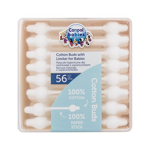 Vatové tyčinky Canpol babies Cotton Buds With Limiter 56 ks