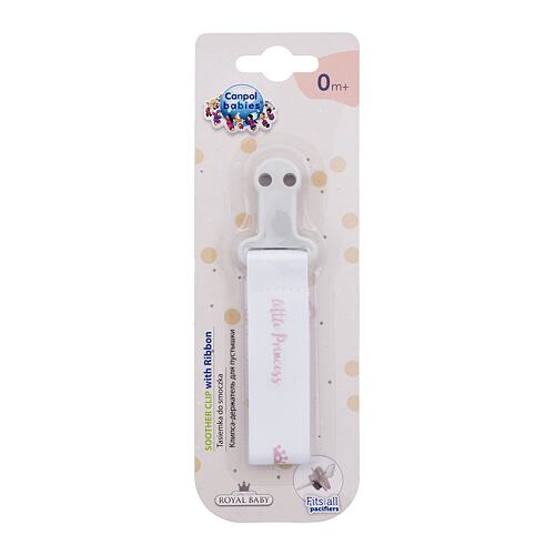 Klip na dudlík Canpol babies Royal Baby Soother Clip With Ribbon Little Princess 1 ks