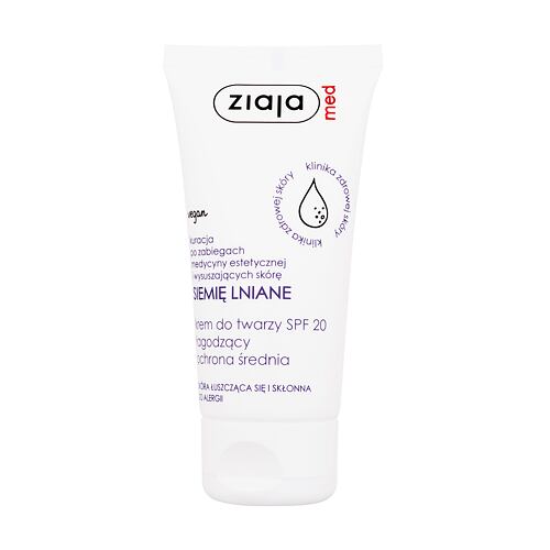 Denní pleťový krém Ziaja Med Linseed SPF20 50 ml