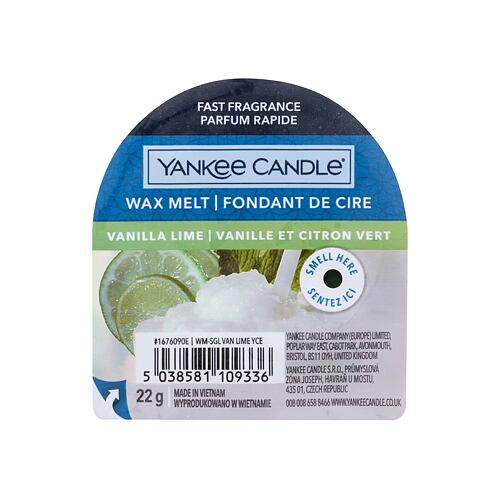 Vonný vosk Yankee Candle Vanilla Lime 22 g poškozený obal