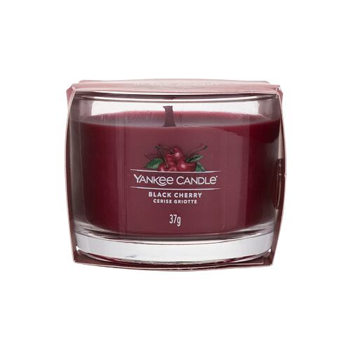 Vonná svíčka Yankee Candle Black Cherry 37 g poškozený obal
