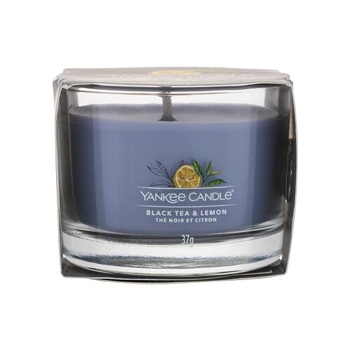 Vonná svíčka Yankee Candle Black Tea & Lemon 37 g poškozený obal