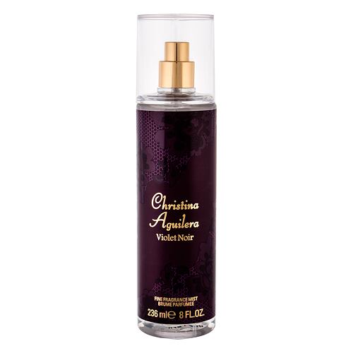 Tělový sprej Christina Aguilera Violet Noir 236 ml poškozený flakon