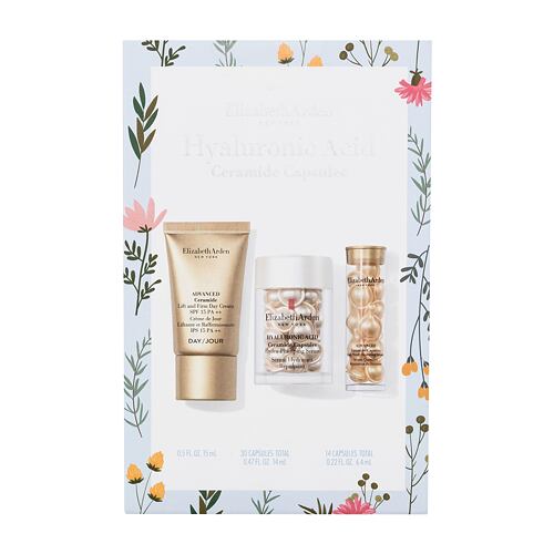 Pleťové sérum Elizabeth Arden Hyaluronic Acid Ceramide Capsules Day Set 30 ks poškozená krabička Kazeta