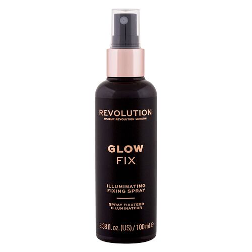 Fixátor make-upu Makeup Revolution London Glow Fix Illuminating Fixing Spray 100 ml poškozený flakon