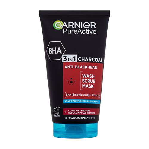 Pleťová maska Garnier Pure Active 3in1 Charcoal 150 ml