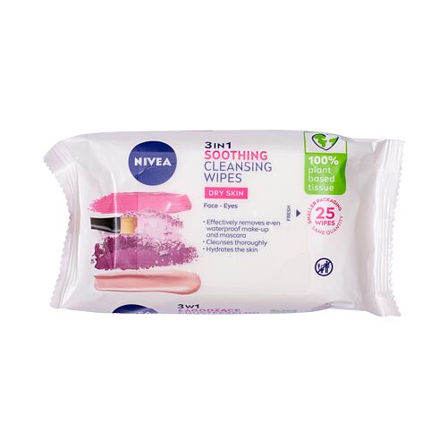 Čisticí ubrousky Nivea Cleansing Wipes Gentle 3in1 25 ks