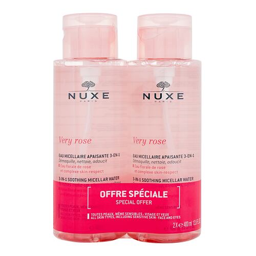 Micelární voda NUXE Very Rose 3-In-1 Soothing 2x400 ml