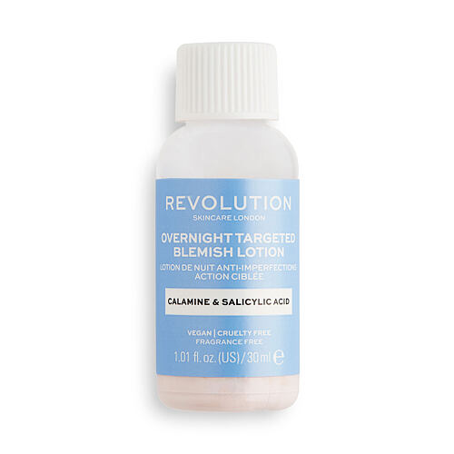 Lokální péče Revolution Skincare Overnight Targeted Blemish Lotion Calamine & Salicid Acid 30 ml