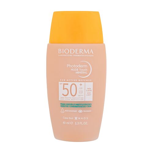 Opalovací přípravek na obličej BIODERMA Photoderm Nude Touch Mineral SPF50+ 40 ml Very Light