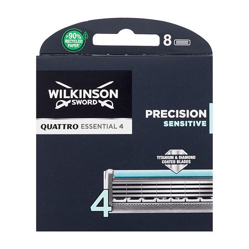 Náhradní břit Wilkinson Sword Quattro Essential 4 8 ks poškozená krabička