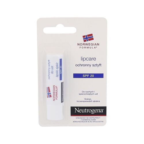 Balzám na rty Neutrogena Norwegian Formula Lip Care SPF20 4,8 g poškozený obal