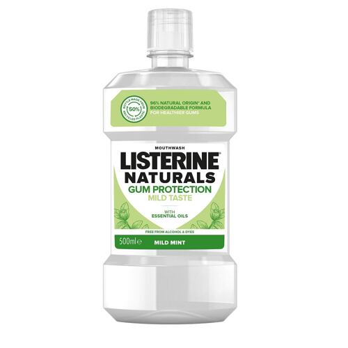 Ústní voda Listerine Naturals Gum Protection Mild Taste Mouthwash 500 ml