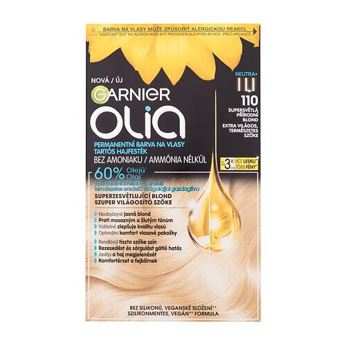 Barva na vlasy Garnier Olia 60 g 110 Super Light Natural Blonde poškozená krabička
