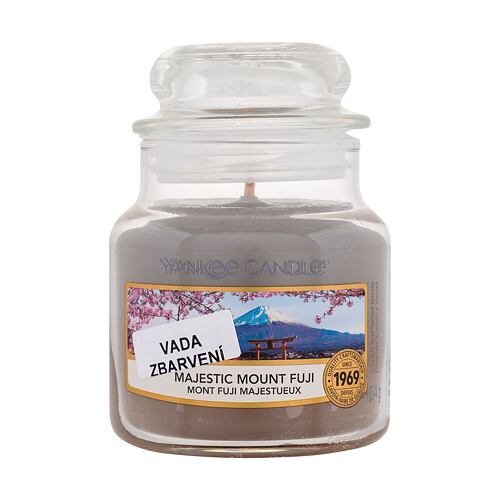 Vonná svíčka Yankee Candle Majestic Mount Fuji 104 g vada zbarvení