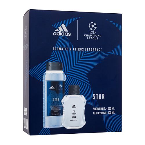 Voda po holení Adidas UEFA Champions League Star 100 ml poškozená krabička Kazeta