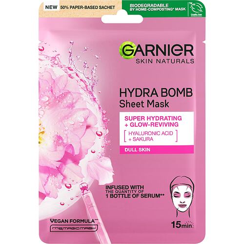 Pleťová maska Garnier Skin Naturals Hydra Bomb Sakura 1 ks