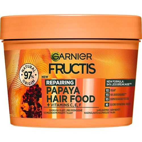 Maska na vlasy Garnier Fructis Hair Food Papaya Repairing Mask 400 ml