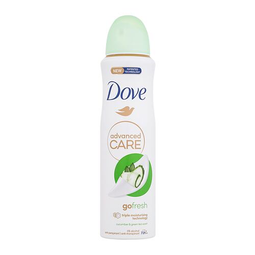 Antiperspirant Dove Advanced Care Go Fresh Cucumber & Green Tea 72h 150 ml poškozený flakon