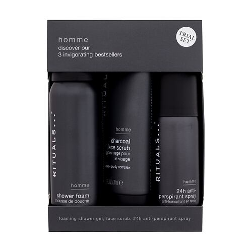 Sprchová pěna Rituals Homme 3 Invigorating Bestsellers 50 ml poškozená krabička Kazeta
