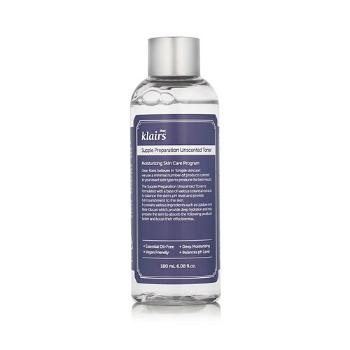 Pleťová voda a sprej Dear, Klairs Supple Preparation Unscented Toner 180 ml