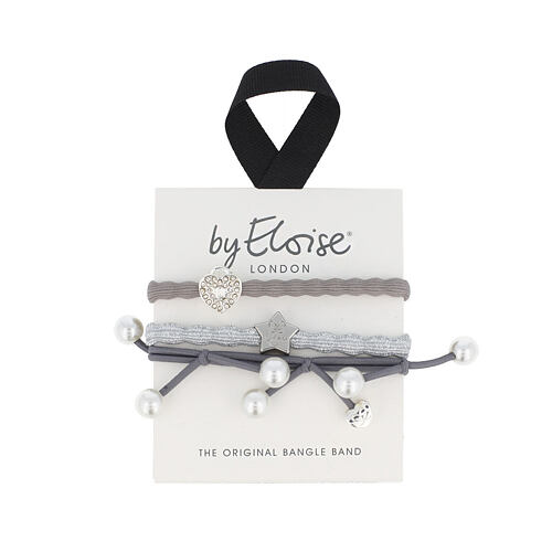Gumička na vlasy By Eloise London Bangle Set Shades of Grey 1 ks