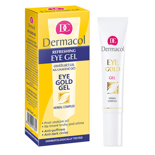 Oční gel Dermacol Eye Gold 15 ml poškozená krabička