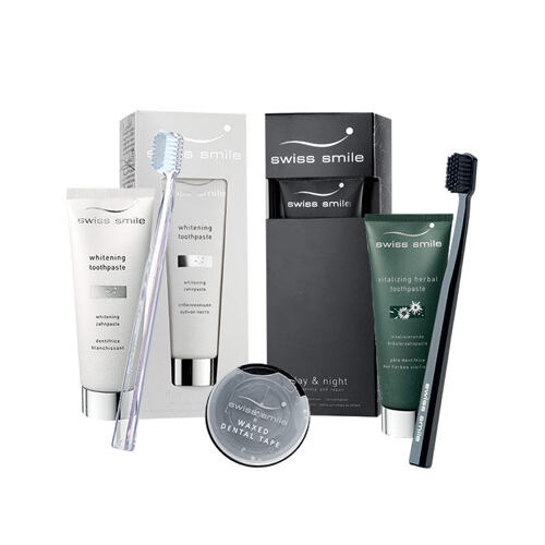 Zubní pasta swiss smile Day & Night Whitening And Repair 75 ml poškozená krabička Kazeta