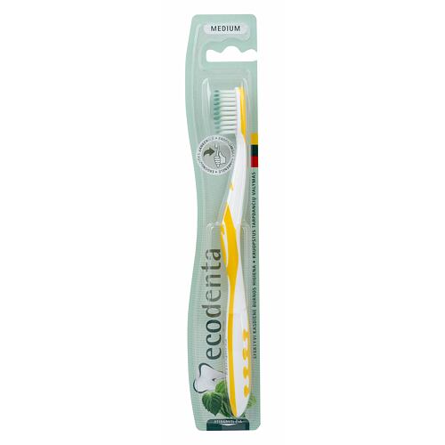 Klasický zubní kartáček Ecodenta Toothbrush Medium 1 ks Yellow