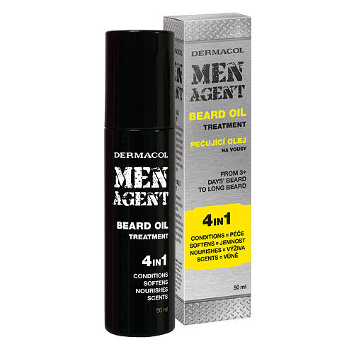 Olej na vousy Dermacol Men Agent Beard Oil 4in1 50 ml