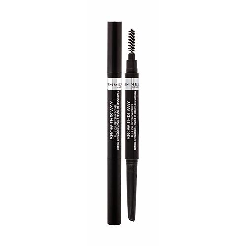 Tužka na obočí Rimmel London Brow This Way Fill & Sculpt 0,25 g 004 Soft Black