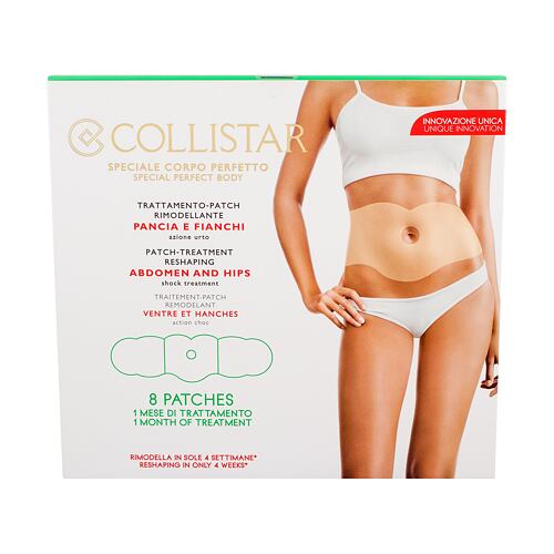 Pro zeštíhlení a zpevnění Collistar Special Perfect Body Patch-Treatment Reshaping Abdomen And Hips 8 ks poškozená krabička