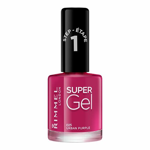 Lak na nehty Rimmel London Super Gel STEP1 12 ml 025 Urban Purple