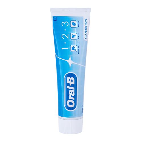 Zubní pasta Oral-B 1-2-3 Salt Power White 100 ml bez krabičky