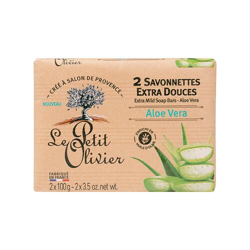 Tuhé mýdlo Le Petit Olivier Aloe Vera Extra Mild Soap 200 g