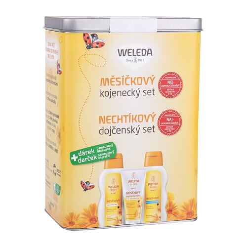 Tělový olej Weleda Baby Calendula Oil Set 200 ml poškozená krabička Kazeta