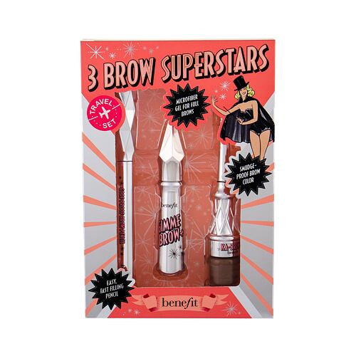 Gel a pomáda na obočí Benefit Gimme Brow+ 3 Brow Superstars 3 g 3 Warm Light Brown poškozená krabička Kazeta