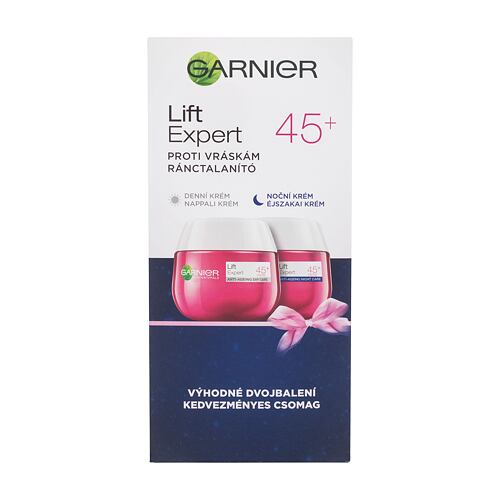 Denní pleťový krém Garnier Skin Naturals Lift Expert 45+ Duo Set 50 ml poškozená krabička Kazeta