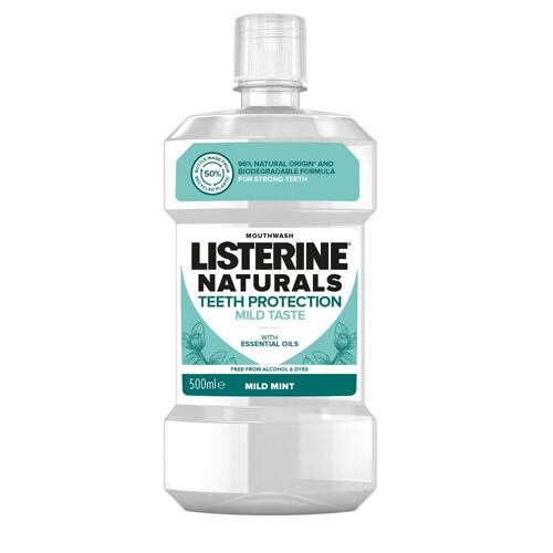 Ústní voda Listerine Naturals Teeth Protection Mild Taste Mouthwash 500 ml
