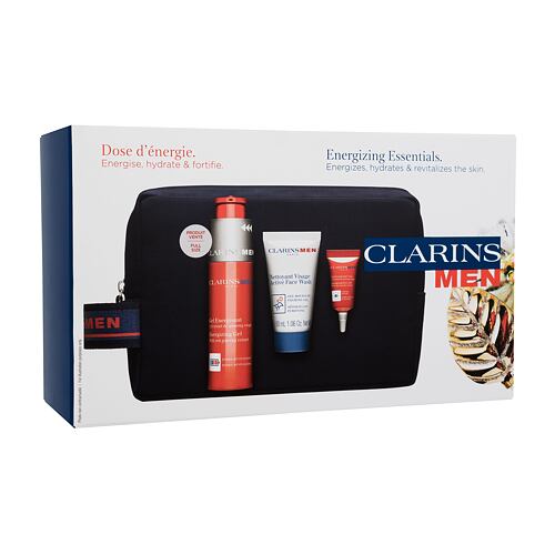 Pleťový gel Clarins Men Energizing Essentials 50 ml poškozená krabička Kazeta