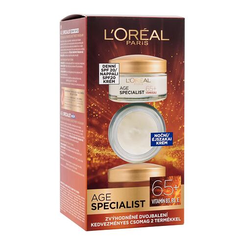 Denní pleťový krém L'Oréal Paris Age Specialist 65+ 50 ml poškozená krabička Kazeta