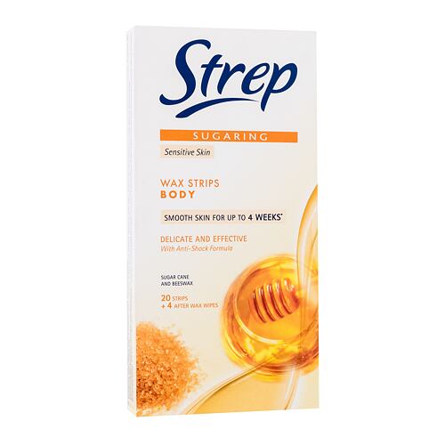 Depilační přípravek Strep Sugaring Wax Strips Body Delicate And Effective Sensitive Skin 20 ks poškozená krabička