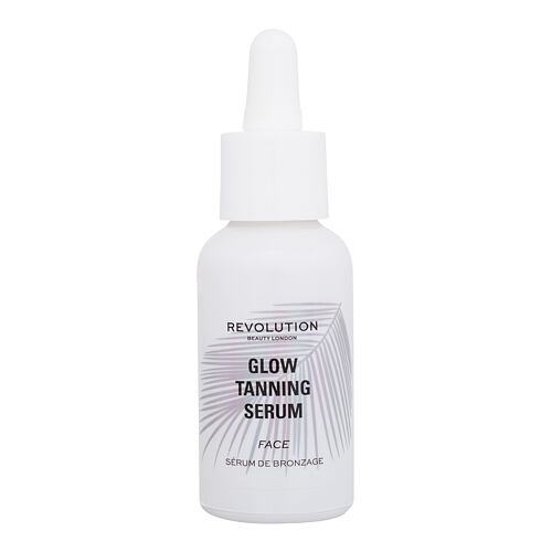 Opalovací přípravek na obličej Makeup Revolution London Glow Tanning Serum SPF30 30 ml poškozená krabička