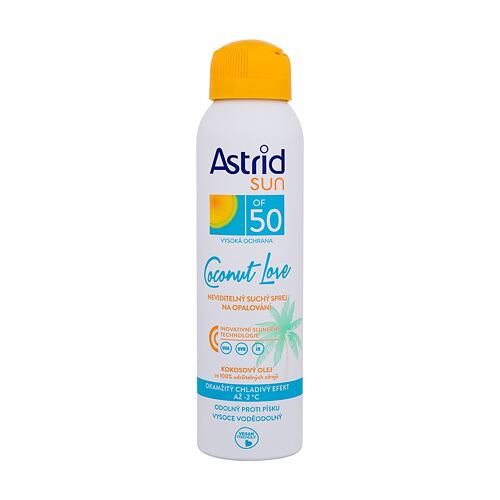 Opalovací přípravek na tělo Astrid Sun Coconut Love Dry Mist Spray SPF50 150 ml poškozený flakon